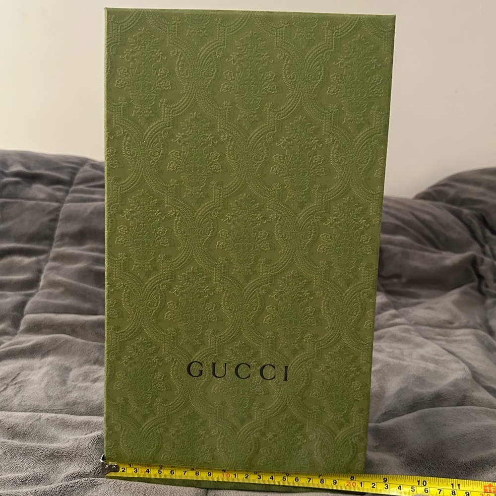 Gucci Olive Embossed Gift Shoe Box